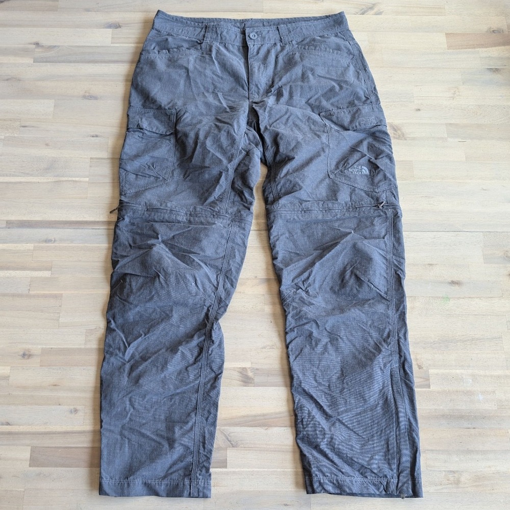 The North Face Men's Convertible Hiking Cargo Pants/Shorts Gray Zip Off Size 34